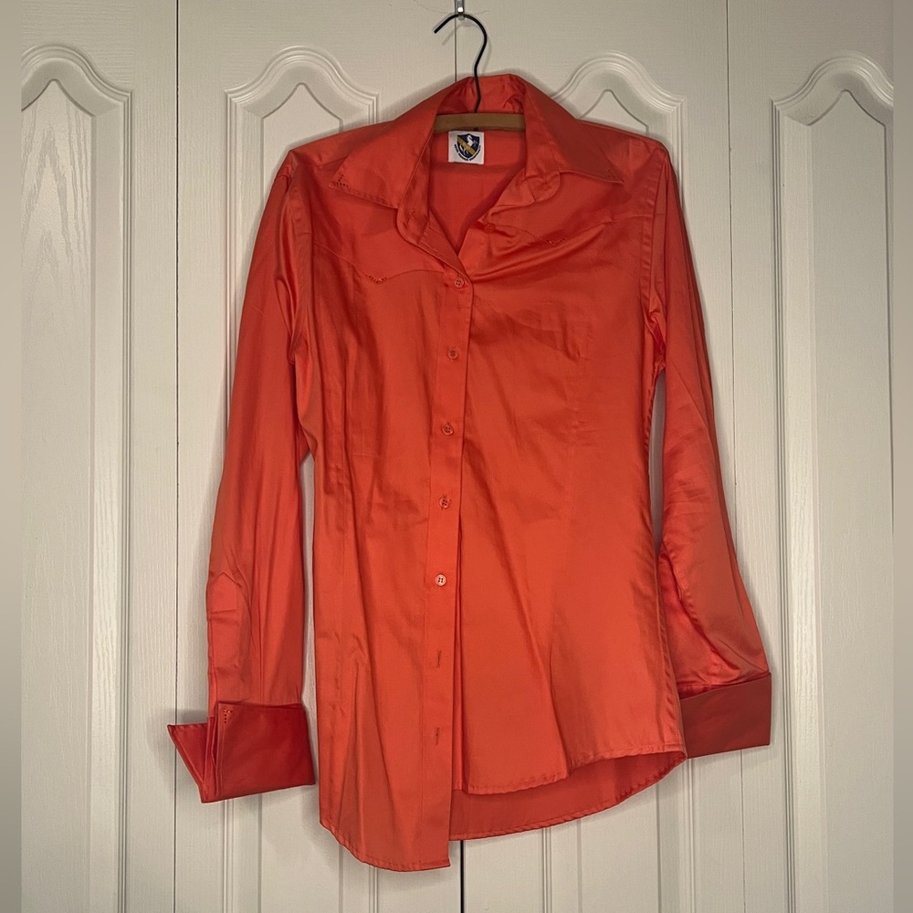 Orange Button Dress Shirt - Royal Highness Equestrian